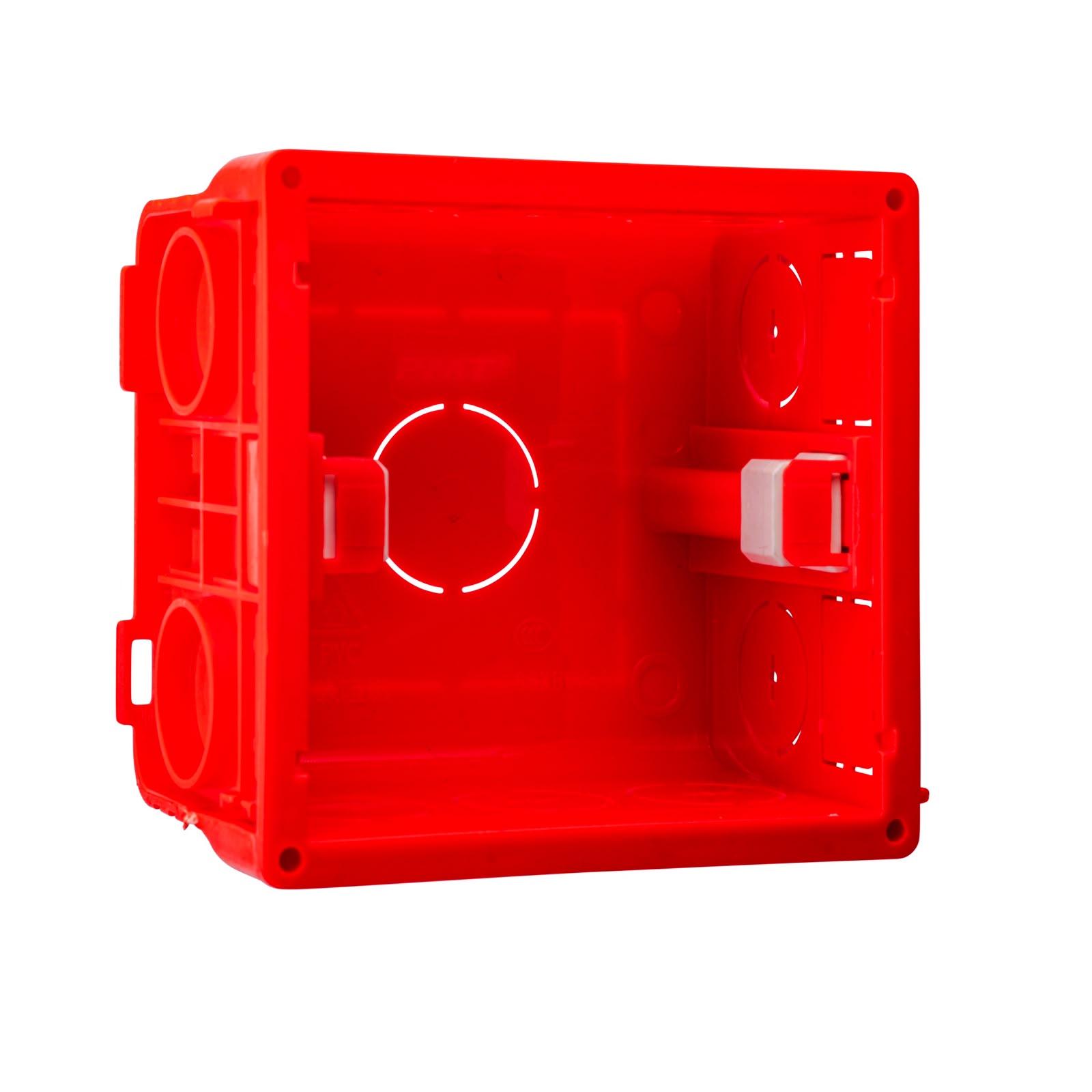 Mukto Flame-Retardant Red PVC Conceal Gang Box